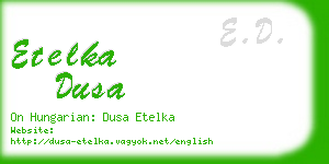 etelka dusa business card